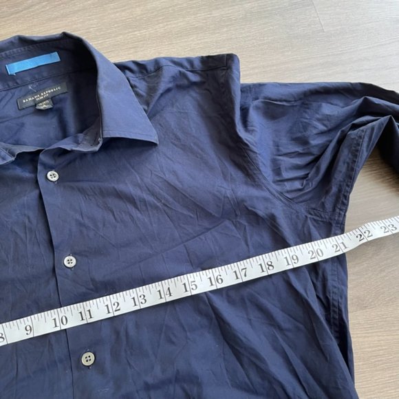 Banana Republic Navy "Slim Fit" Button Down Dress Shirt - Picture 4 of 9